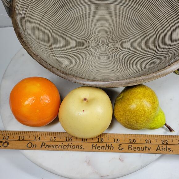 Vintage Artificial Assorted Fruit Hollow Faux Apples Banana Grapes Orange - Picture 6 of 13